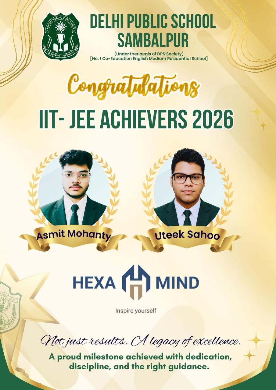 IIT-JEE achievers 2026 DPS Sambalpur