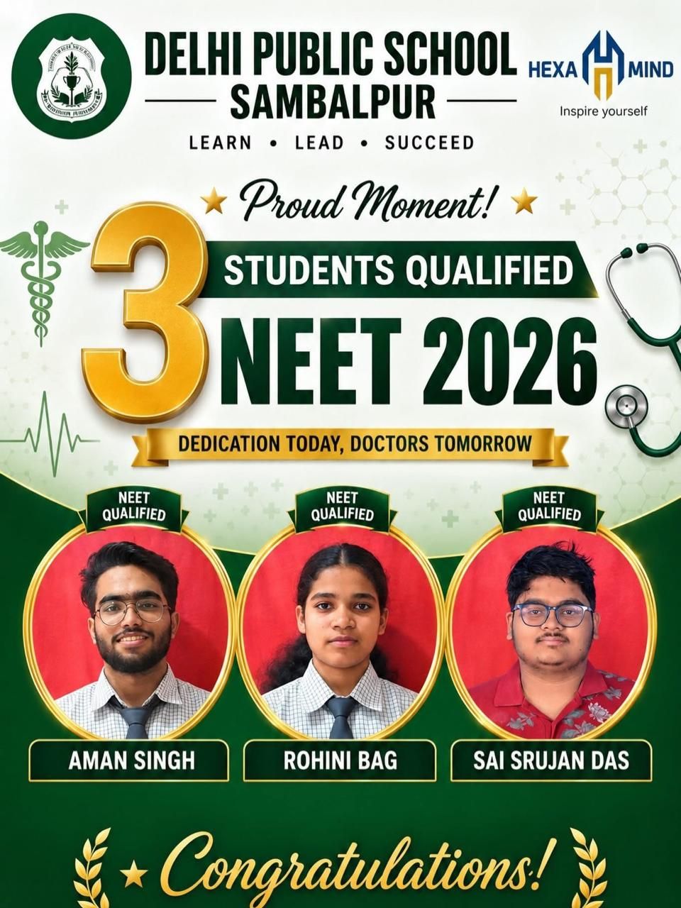 NEET 2026 qualifiers DPS Sambalpur