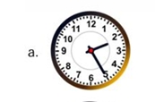 At the airport, Jyoti saw the time as 22:25 hours. Choose the correct representation of the given time in the following clocks: