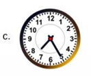 At the airport, Jyoti saw the time as 22:25 hours. Choose the correct representation of the given time in the following clocks: